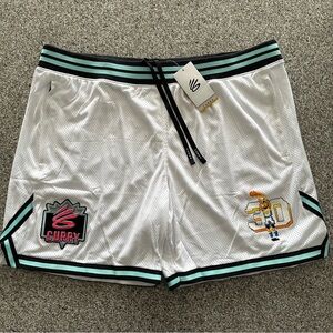 Under Armour x NBA Jam‎ Steph Curry Basketball Shorts White 1387878-100 Size 3XL